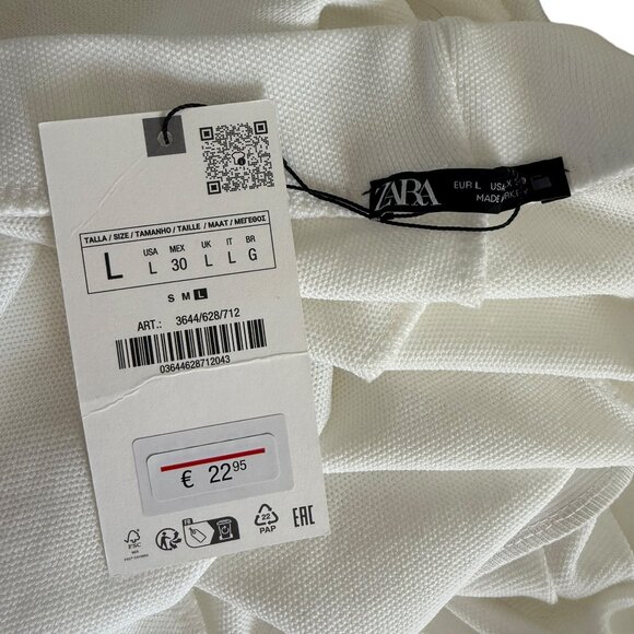 Zara Knit Wide Leg Pants Large NEW - Picture 2 of 3